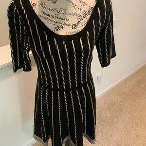 Tabitha Skye medium Elegant Black and White Striped Dress form fitted